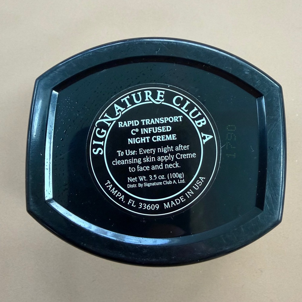 Signature Club A Rapid Transport C Infused Night Creme 3.5 oz Sealed Moisturizer - Picture 4 of 4